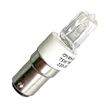 ShuoHui Halogen Bulb B15d 75W Dimmable, AC230V, 800LM Warm White 2700K, Clear Halogen Lamp B15 for...