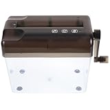 STOBAZA Handbetriebener Papier schredder Mini Desktop Aktenvernichter Manuell für Büro Schule...