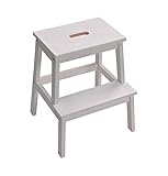 JKJZSALJ Stepstools Klapptritt Massivholz Leiter Hocker Multifunktionaler Fußhocker Wohnzimmer...
