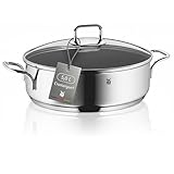 WMF Schmorpfanne 28 cm hoher Rand, Bräter Induktion, Schmortopf mit Deckel 5,0l, Pfanne Induktion,...
