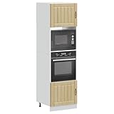 QJBSAVVA Herdumbauschrank 2 STK. Lucca in Sonoma-Eiche aus Holzwerkstoff 60 x 57 x 207 cm (B x T x...