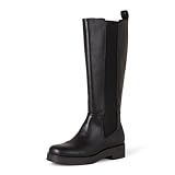 Amazon Essentials Damen Hoher Stiefel mit Zwickel, Schwarz, 39 EU