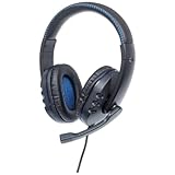 Manhattan USB-Gaming-Headset mit LEDs für PC, Mac, PS3 & PS4, verstellbares Mikrofon, integrierte...