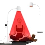 Trayvespace Rotlichtlampe, 660&850&940nm Infrarotlampe mit Timer, Helligkeit, Einstellbarer Winkel...