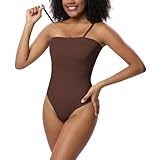 SHEKINI Trägerlose Shapewear für Damen mit abnehmbaren Trägern, Bodysuit, Bauchkontrolle,...