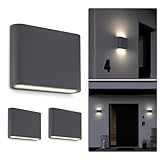SSC-LUXon 3x TWEO Wandlampe Up and Down Lampe für Außen & Innen IP54 - Außenleuchte Wand LED...