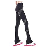 Jolie Mädchen Frauen Eiskunstlauf Crystal Pant Eislaufen üben Legging Strumpfhose mit...