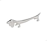 EDZARD 6er Set Messerbank Hund (L 9 cm) in silber - Halter, Ablage für Besteck, Messer, Gabel,...