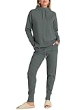 ANRABESS Zweiteiliges Damen-Outfit, langärmelig, Rollkragenpullover, Oberteil und Hose mit...