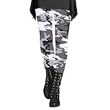 Yogahose Damen 3/4 Große Größen Thermostrumpfhose Damen Hautfarbe High Waist Sport Leggings Damen...