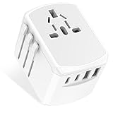 Reiseadapter Weltweit Reisestecker Universal Adapter -Travel Steckdose Worldwide mit 2 Typ C 2 USB A...