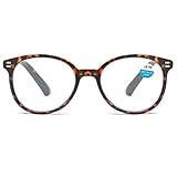 ABETOS Runde Lesebrille Anti Blaulicht Damen Herren Retro Mode Leicht Vintage Computer Lesehilfe mit...