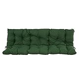 Patio Hollywoodschaukel Auflage 180x50 cm Frigiliana Sitzpolster grün Gartenbank Auflage gesteppt...