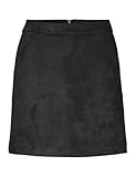 VERO MODA Damen Vmdonnadina Faux Suede Short Skirt Noos Rock, Schwarz, L EU