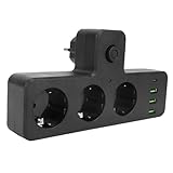 Qcwwy Multi-Steckdosen-Wandstecker, 7-in-1-Multi-Steckdose, 3 AC-Steckdosen-Verlängerung für...