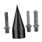 LIFKOME 4 Stück Teiliges Set Holzspalter Bohrer Kegelbohrer für Bohrmaschine Verschleißfester...