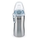 NUK Active Cup Trinklernflasche Kinder, auslaufsicher, hochwertiger Edelstahl, 215ml, 12+ Monate,...