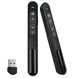 Wireless Presenter Pointer 100M, Powerpoint Pointer mit USB Bluetooth, Hyperlink, Volumen Kontrolle,...
