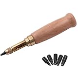 URPIZY Lochzange für Gürtel und Papier mit 6 austauschbaren Einsätzen, Rotierende Spitze für...