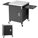 GFTIME Grillwagen 140x65x89cm Outdoor Küchenwagen, Tragbarer Servierwagen mit 2 Klappbarer...