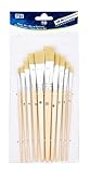 TSI Borstenpinsel-Set 10-teilig (Größen 2,4,6,8,10,12,14,16,18 und 20), Schaft naturbelassen, Art....