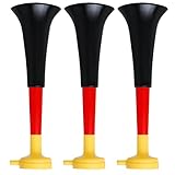 COCOSY Vuvuzela Trompeten Spielen - 3er Pack Sehr Lautes Plastik Tröte Horn für Sportfeiern Partys...