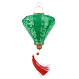 Angoily Vietnamesische Laterne Hängend aus Eisen und Stoff für Außenbereiche und Familiengärten...