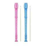 MaNeaz 2 Stücks Blau + Rosa flöte flöte kinder kinderflöte Flöte Kinder 8-Loch...