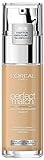 L'Oréal Paris Make up, Flüssige Foundation mit Hyaluron und Aloe Vera, Perfect Match Make-Up, 3.N...