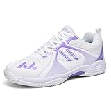 ZHENSI Badmintonschuhe Damen, Volleyball- Und Squashschuhe Leichte rutschfeste Hallen- Und...