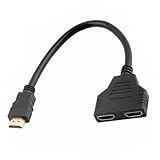 BAZEITFLOW Video Splitter zu Ausgang Dual Monitor Display Duplicate Adapter mit Goldkontakten für...