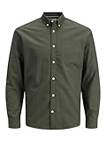 JACK&JONES Hemd Slim Fit Business Shirt mit Brusttasche Weiches Langarm Twill Oberteil JJEOXFORD,...