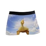 hengpai Gelbe Ente Barrel-Prints Herren-Boxershorts, weiche Unterwäsche, verdeckter Bund, kurzes...