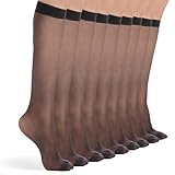 HA WA Damen Kniestrümpfe 9er Pack mit weichem Bund für Erwachsene Feinkniestrümpfe,20 Den...