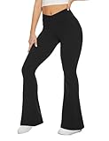 TNNZEET Schlaghose Damen Cross Waist Flared Yogahose Blickdicht Bootcut Leggings Jogginghose...