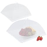 com-four® 2X Speisehauben, Faltbare Fliegenhaube 44 cm - Abdeckhaube für Lebensmittel -...
