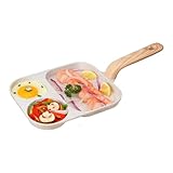 Frühstückspfanne - 3-teilige Bratpfanne, geteilte Pfanne, Antihaft-Pfanne, Eierpfanne,...