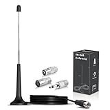 Bingfu FM UKW Radio Antenne für stereoanlage DAB Teleskopantenne mit Magnetfuß und 3m...