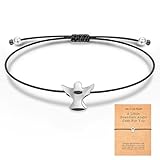 SENLINLU Schutzengel Armband, Schutzengel Armband Silber, Glücksarmband, Freundschaftsarmband, aus...