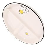 Ipetboom Runde Multifunktionale Porzellan trennplatte mit Dipfach Mikrowellen Ofenfest Stilvolles...