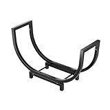 ALCXAZS Gebogenes Brennholzregal, Kaminholzregal für drinnen und draußen, große Tragkraft,...