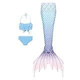 Generisch 𝙈eerjung𝙛rau 𝙛losse Mädchen Mit Bikini Set schwimm𝙛lossen Kinder Cosplay...
