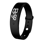 LIUQOBN Vibrationsalarm-Armband, wasserdicht, leiser Wecker, vibrierende Armbanduhr für...