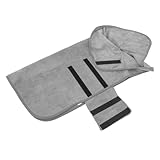RUNROTOO Hundebademantel XS aus Baumwolle Wasserabsorbierendes Welpenbadetuch Atmungsaktiver...