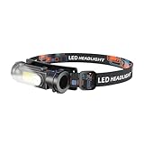 Stirnlampe - Wiederaufladbares Frontlicht | Magnetische LED-Taschenlampe mit Halterung für...