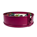 coox Springform mit Glasboden ⌀ 26 cm in Dunkelrot, backen und direkt auf der Glasplatte servieren...