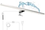 Hommie LED Spiegelleuchte Bad, 60CM Spiegelleuchte mit Schalter 15W 1200Lm 4000K Neutralweiß...