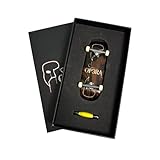 LEEFAI Pro Griffbrett komplett 34 x 96 mm, Ahornholz-Deck mit gravierten Achsen, Urethan-Rädern,...