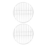 CAXUSD Edelstahl Rippchenhalter Grillrost Rund 25/28cm Antihaftbeschichtet BBQ Zubehör für...