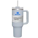 Generisch 1180ml Trinkbecher mit deckel und strohhalm, Becher mit Griff und Stroh, BPA-Frei...